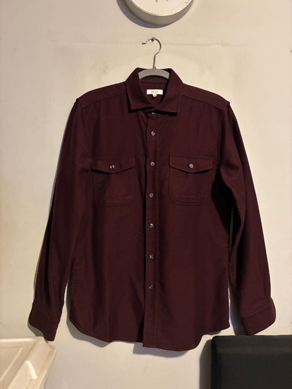 Reiss Men's Shirt in Burgundy